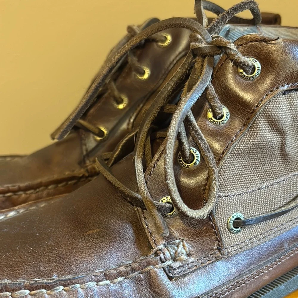 Sperry Brown Boat Shoes with Ankle Support